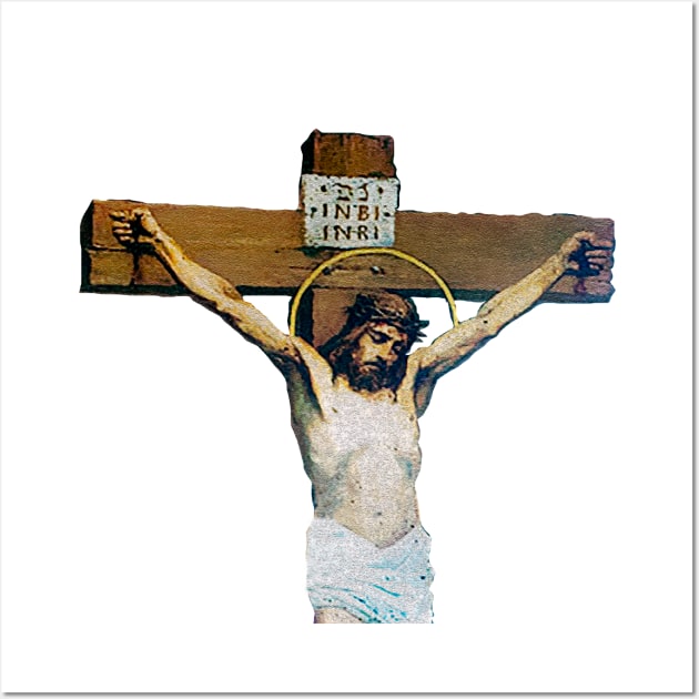 Jesus on the cross Wall Art by Marccelus